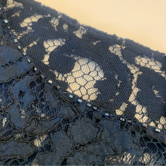 Navy Blue Formal Dress w/ Bead & Lace Detail Size 14 NWOT by Jade - Picture 9 of 15